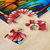 Baby Tijger in het Oerwoud Puzzel Legpuzzel (Zijkant)