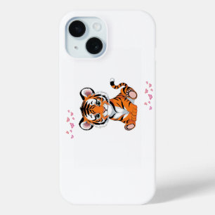 🐯Baby Tijger Kunst met Roze Vlinders -