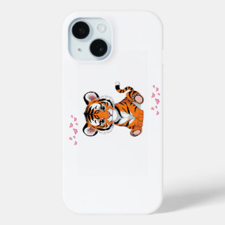 🐯Baby Tijger Kunst met Roze Vlinders -