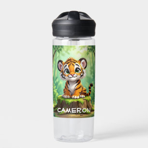 Baby Tijger Mooie Cartoon Kinderkamer Kunst Waterfles