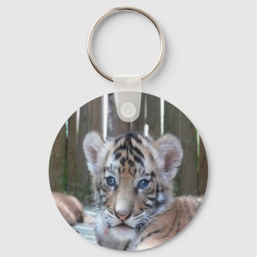 baby tijger wacht op moeder liefde sleutelhanger (Voorkant)