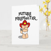 Baby Toekomstige Brandweerman Tshirts en geschenke Kaart (Gele Bloem)