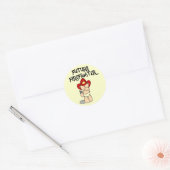 Baby Toekomstige Brandweerman Tshirts en geschenke Ronde Sticker (Envelop)