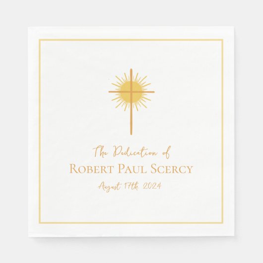 Baby Toewijding/dooppapier servet (Voorkant)