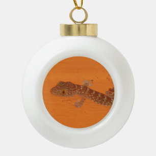 Baby Tokay Gecko Keramische Bal Ornament