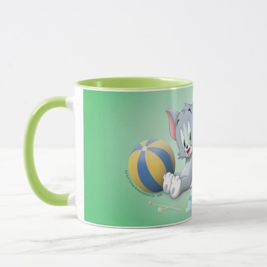 Baby Tom en Jerry die met speelgoed spelen Mok (Links)