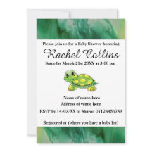 Baby Tortoise Baby shower Invitation