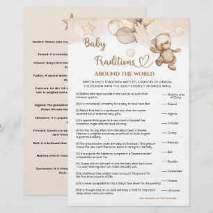 Baby Tradities Baby Beer Baby shower spel