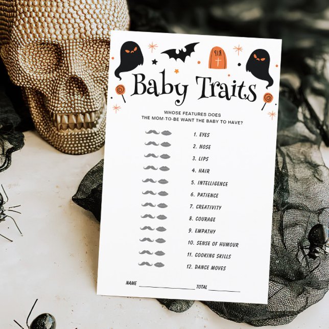 Baby Traits Halloween Baby shower spel (Creator heeft geüpload)
