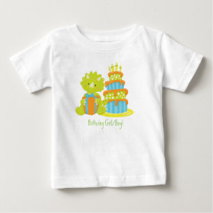 Baby Triceratops Dinosaur & Birthday Cake