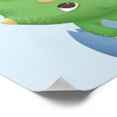 Baby Triceratops Dinosaur Egg Nursery Room Decor Poster (Hoek)