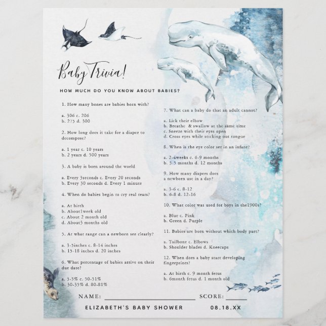 Baby Trivia | BABY SHOWER (Voorkant)