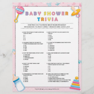 Baby Trivia [Basics Pink] Briefhoofd