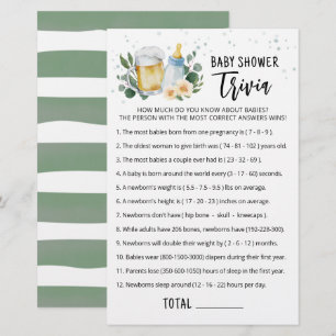 Baby Trivia Game Greenery Baby is een brouwerij