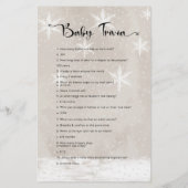 Baby Trivia Snowman-Baby shower (Achterkant)