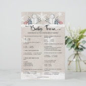 Baby Trivia Snowman-Baby shower (Staand voorkant)