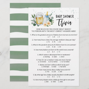Baby Trivia Spel Groene Baby Is Brewing feest
