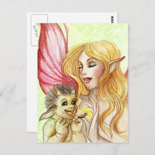 Baby Troll Briefkaart (Voorkant / Achterkant)