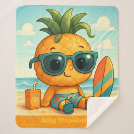 Baby TropiCool Tony - Pineapple Empire Sherpa Deken