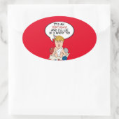 Baby Trump Birthday Kaart - Het is mijn verjaardag Ovale Sticker (Tas)