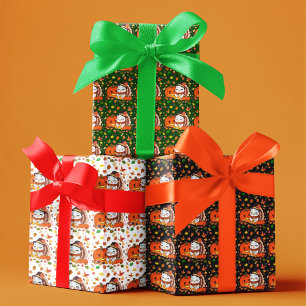 Baby Turkije en pompoen vieren Thanksgiving Inpakpapier Vel