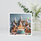 Baby Turtle Anniversaire, invitation Baby Turtle (Debout devant)