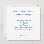 Baby Turtle Anniversaire, invitation Baby Turtle (Dos)