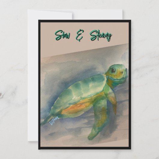 Baby Turtle Note Kaart (Voorkant)