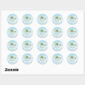 Baby Turtle onder het Zee Dank u Sticker gunsten (Vel)