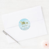 Baby Turtle onder het Zee Dank u Sticker gunsten (Envelop)