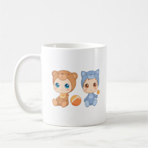 Baby Tweeling Beer Kat Pak Koffiemok