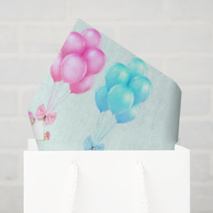 Baby Tweelingen Roze en Blauw Tissuepapier