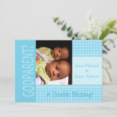 Baby Twin Boys être mon invitation parentale (Debout devant)