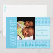 Baby Twin Boys être mon invitation parentale (Devant / Derrière)