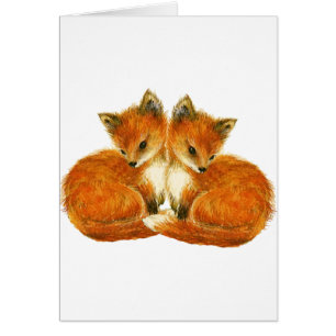 Baby Twin Foxes Note-kaarten