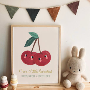 Baby Twin Little sweetie Cherry Poster du Nourrier