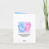 Baby Twins Booties Carte de note (Dos)