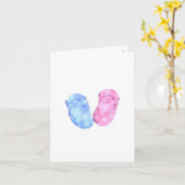 Baby Twins Booties Carte de note (Fleur jaune)