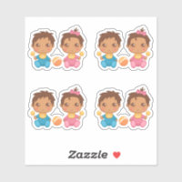Baby Twins Boy and Girl Set van 4 Sticker