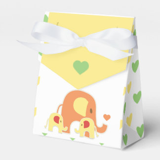 Baby Twins Elephant Shower Favor Box Bedankdoosjes