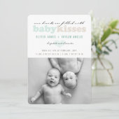 Baby Twins Valentines Day Photo Faire-part de nais (Debout devant)