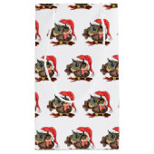 Baby Uil In Kerst Pet Gift Bag Klein Cadeauzakje (Achterkant)