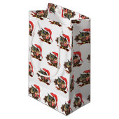 Baby Uil In Kerst Pet Gift Bag Klein Cadeauzakje (Voorkant Gekanteld)