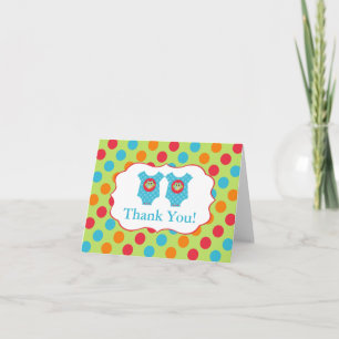 Baby Uil Kleding Boy Twins Baby shower Bedankt