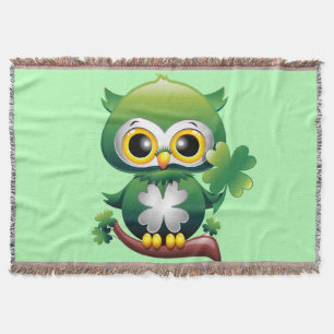Baby Uil Schattig St Patrick Cartoon Deken