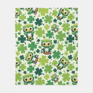 Baby Uil Schattig St Patrick Cartoon Fleece Deken
