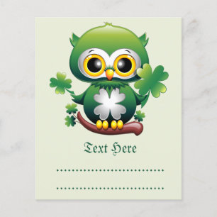 Baby Uil Schattig St Patrick Cartoon Flyer
