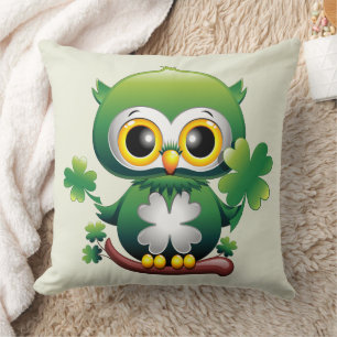 Baby Uil Schattig St Patrick Cartoon Kussen