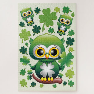 Baby Uil Schattig St Patrick Cartoon Legpuzzel
