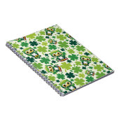Baby Uil Schattig St Patrick Cartoon Notitieboek (Rechterzijde)